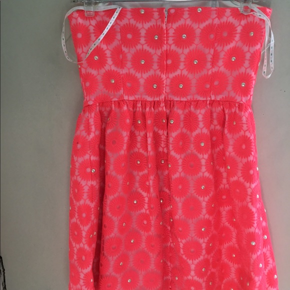 Fiesta hot pink pinwheel organza Payton dress - Picture 4 of 10